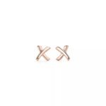 X Stud Earrings · 18K Gold Plated · Small Minimalist Design - Image 7