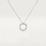 Gold-Plated CZ Circle Pendant Necklace - Image 7