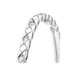 Gold-Plated Quilted CZ Bangle | V Gold - Image 7