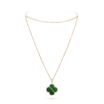 Gold-Plated Motif Pendant Long Necklace - Image 8