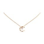Gold-Plated Letter CZ Pendant Necklace - Image 7