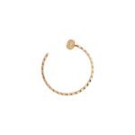Gold-Plated Textured Hoop Earrings - Image 7