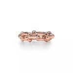 Link Ring with Zirconia · 18K Gold Plated · Chain Style Band - Image 8
