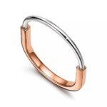 Lock Bangle Bracelet · 18K Gold Plated · Medium Size - Image 7