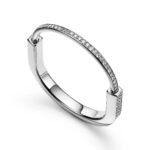 Lock Bangle with Zirconia · 18K Gold Plated · PVD 5x Layered - Image 8