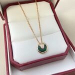 Gold-Plated Natural Stone Circle Necklace | V Gold - Image 8