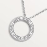 Gold-Plated CZ Circle Pendant Necklace - Image 8
