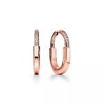 Lock Hoop Earrings · 18K Gold Plated · Zirconia Medium Hoops - Image 9