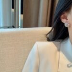 Gold-Plated CZ Floral Motif Stud Earrings - Image 9