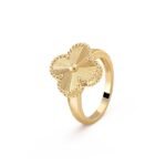 Gold-Plated Floral Motif Ring – 925 Silver - Image 10