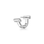 T1 Hoop Earrings · 18K Gold Plated · Zirconia Geometric Design - Image 9