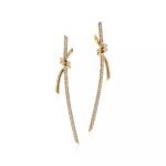 Gold Plated Long Knot Earrings
