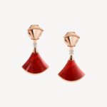 Gold Fan Drop Earrings with Mother of Pearl or Agate - Image 10