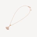 Rose Gold Fan Pendant Necklace - Image 2