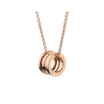 Gold Plated Double Circle Pendant Necklace - Image 4